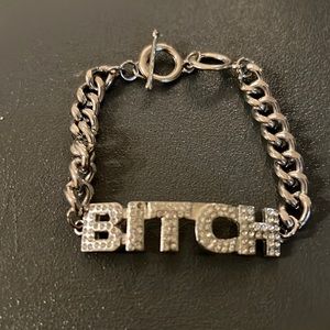 Rhinestone “Bitch”  bracelet